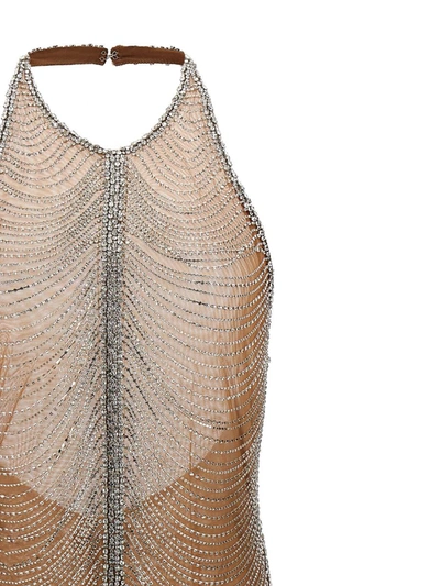 Shop Retroféte Retrofête 'irina' Dress In Silver