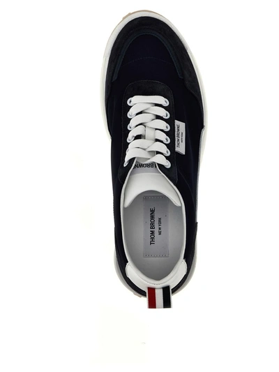 Shop Thom Browne 'alumni' Sneakers In Blue