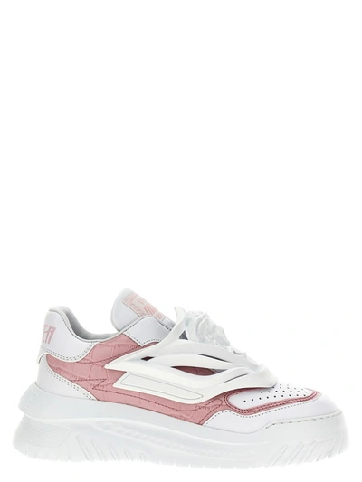 Shop Versace 'odissea' Sneakers In Pink