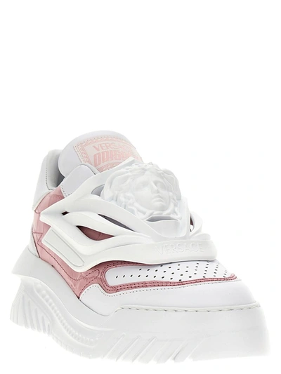 Shop Versace 'odissea' Sneakers In Pink
