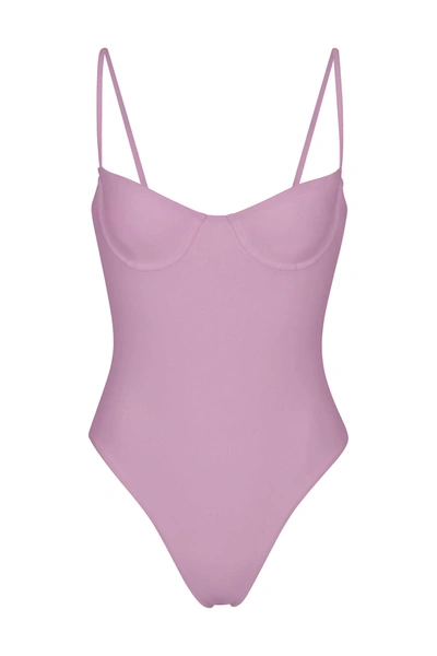Shop Anemos Balconette Underwire One-piece In Orchid