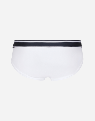 Dolce & Gabbana Logo-waistband Cotton Briefs In Multicolor