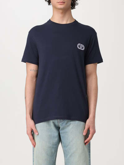 Shop Valentino T-shirt  Men Color Blue
