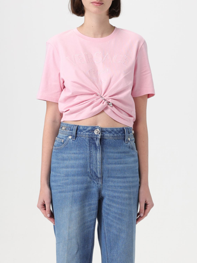 Shop Versace T-shirt  Woman Color Pink