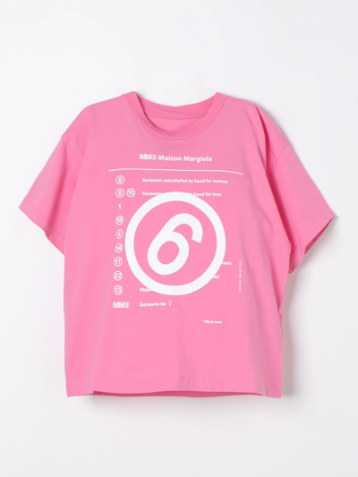 Shop Mm6 Maison Margiela T-shirt  Kids Color Pink