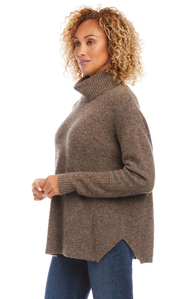 Karen Kane Turtleneck Sweater In Brown