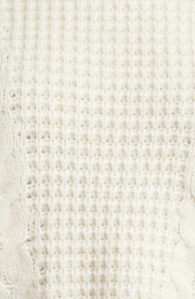 Shop Joe's The Harper Cable Stitch Recycled Polyester Blend Turtleneck Sweater In Eggnog