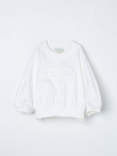 Shop Fendi Sweater  Kids Color Yellow Cream