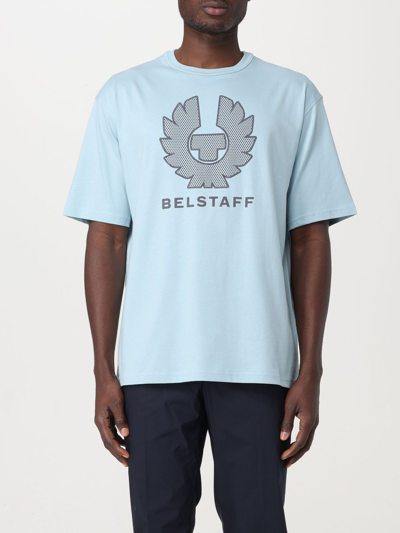 Shop Belstaff T-shirt  Men Color Gnawed Blue