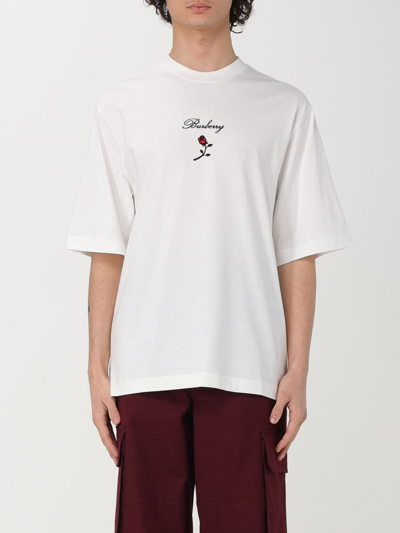 Shop Burberry T-shirt  Men Color White