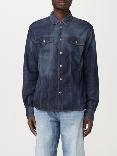 Dsquared2 Cotton Shirt In Denim