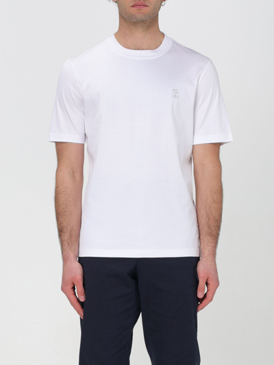 Shop Brunello Cucinelli T-shirt  Men Color White