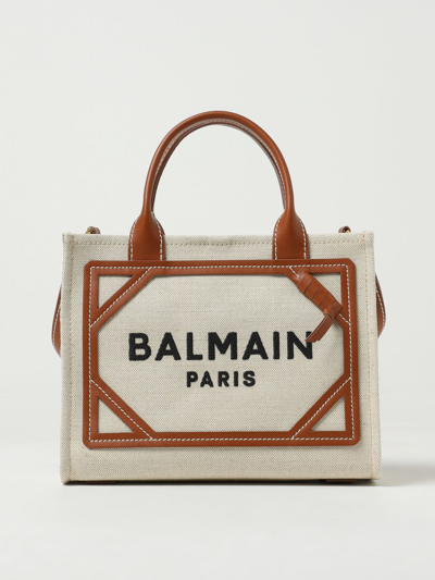 Shop Balmain Handbag  Woman Color Natural