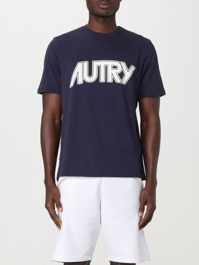 Autry T-shirt With Maxi Logo Print In Blue