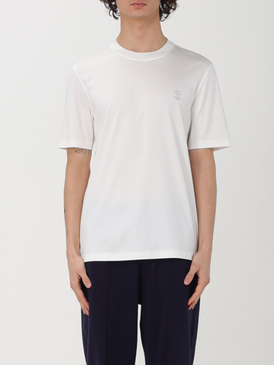 Shop Brunello Cucinelli T-shirt  Men Color White 1