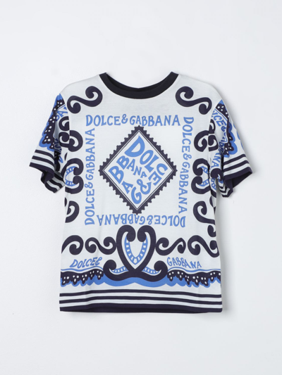Shop Dolce & Gabbana T-shirt  Kids Color Marine