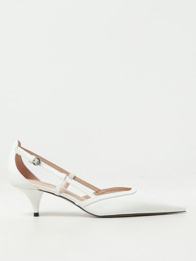 Shop Pinko Pumps In Brushed Synthetic Leather In White