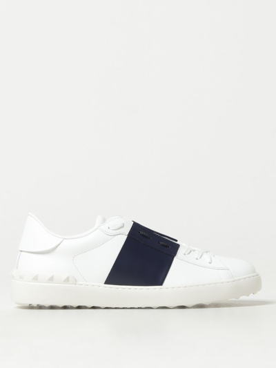 Shop Valentino Open Sneakers In Leather In White 1