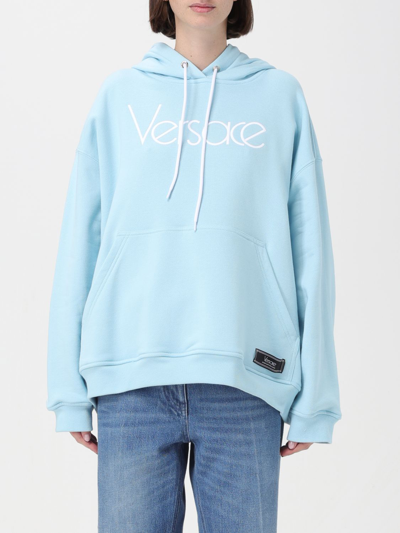 Shop Versace Sweatshirt  Woman Color Blue