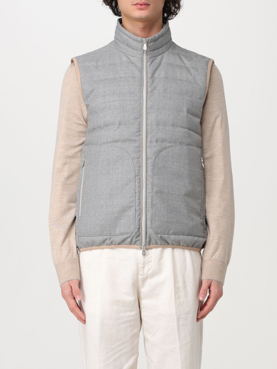 Shop Brunello Cucinelli Suit Vest  Men Color Grey