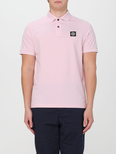 Shop Stone Island Polo Shirt  Men Color Pink