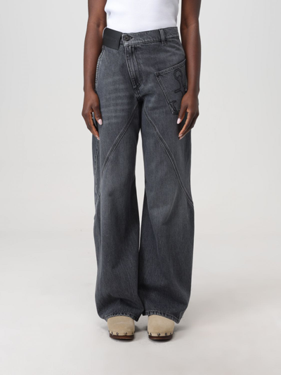 Shop Jw Anderson Jeans  Woman Color Grey
