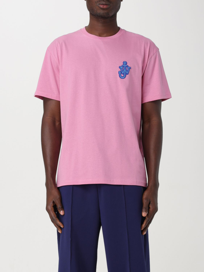 Shop Jw Anderson T-shirt  Men Color Pink