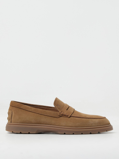 Tod's Man Loafers Military Green Size 6 Leather In Beige