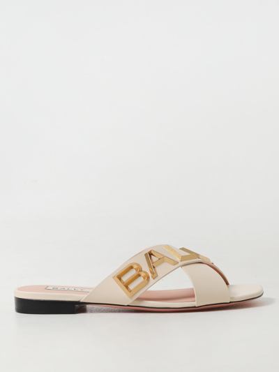 Shop Bally Flat Sandals  Woman Color White