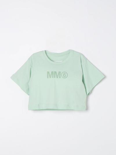 Shop Mm6 Maison Margiela T-shirt  Kids Color Green