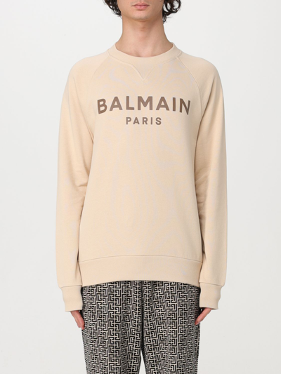 Shop Balmain Sweatshirt  Men Color Ivory