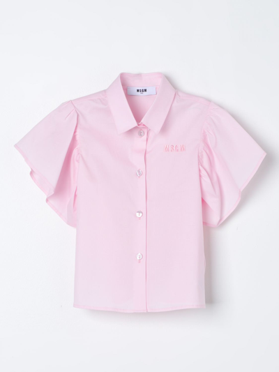 Shop Msgm Shirt  Kids Kids Color Pink