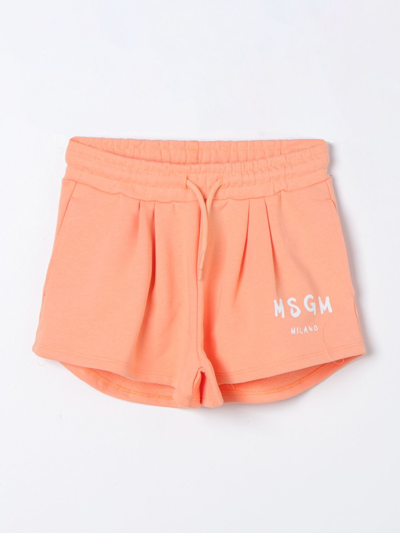 Msgm Short  Kids Kids Color Orange In Orange