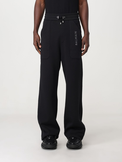 Shop Balmain Pants  Men Color Black