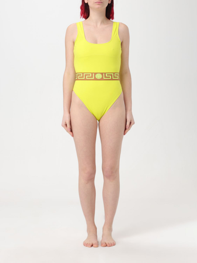 Shop Versace Swimsuit  Woman Color Yellow