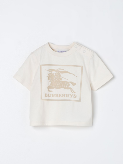 Shop Burberry T-shirt  Kids Kids Color Yellow Cream
