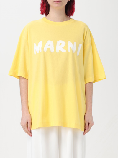 Shop Marni T-shirt  Woman Color Yellow