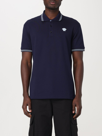 Shop Versace Polo Shirt  Men Color Blue
