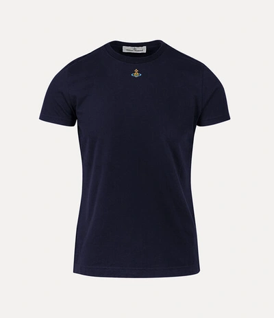 Shop Vivienne Westwood Orb Peru' T-shirt In Navy