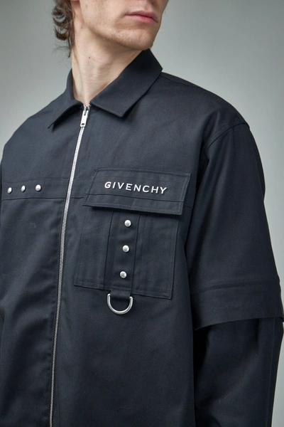 Shop Givenchy D Ring Zipped Shirt