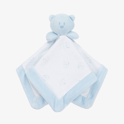 Shop Emile Et Rose Blue & White Teddy Bear Doudou (30cm)