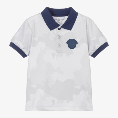 Shop Mitch & Son Boys Grey Camouflage Polo Shirt