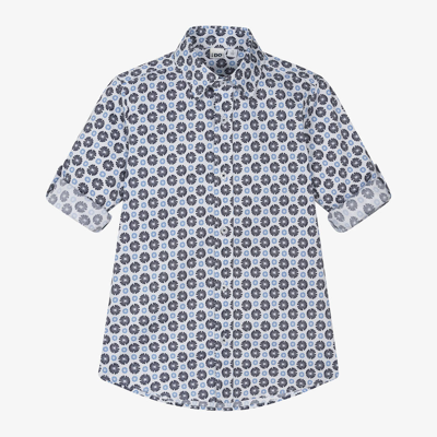 Shop Ido Junior Boys Blue Patterned Shirt