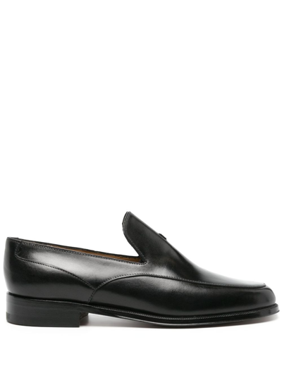 Shop The Row Black Enzo Leather Loafers