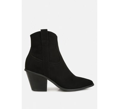 Shop London Rag Women's Elettra Ankle Length Cowboy Boots In Black
