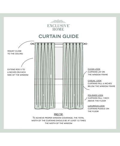 Exclusive Home Curtains Velvet Heavyweight Pinch Pleat Curtain Panel Pair, 27" X 63" In Light Past