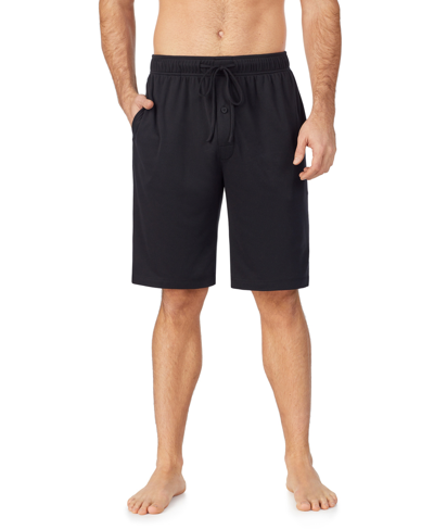 Shop Cuddl Duds Men's Far-infrared Enhance Sleep Drawstring Shorts In Black