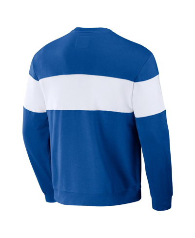 Fanatics Men's Darius Rucker Collection By  Royal Los Angeles Dodgers Stripe Pullover Sweatshirt In Royal