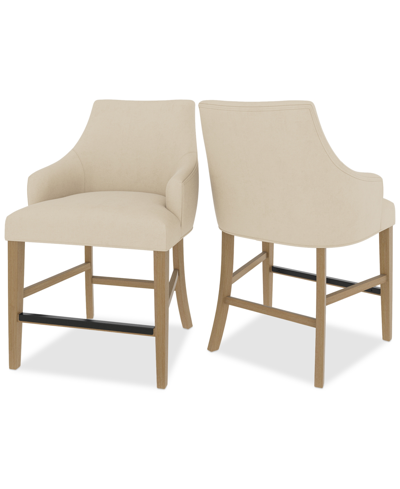 Macy's Nelin 2pc Counter Height Chair Set In Ivory