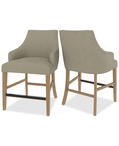 Macy's Nelin 2pc Counter Height Chair Set In Ivory